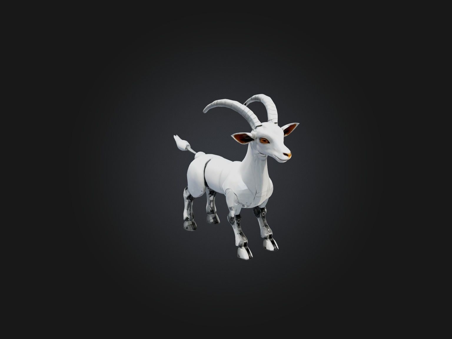 RoboGoat Model Low-poly 3D model_5