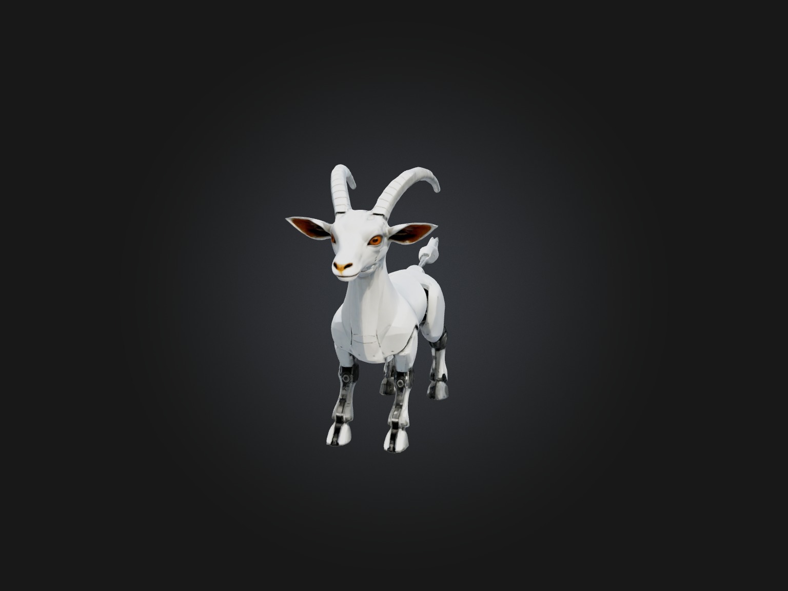 RoboGoat Model Low-poly 3D model_2