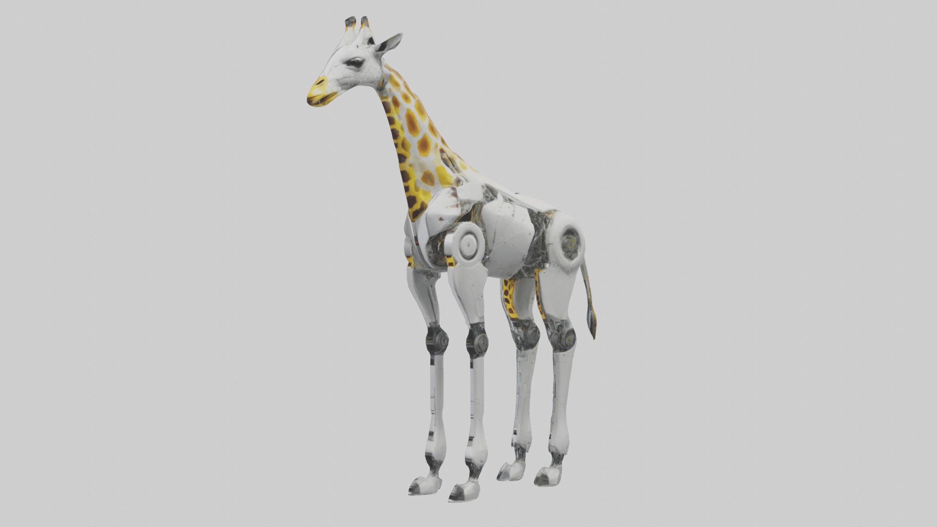 RoboGiraffe Model Low-poly 3D model_5