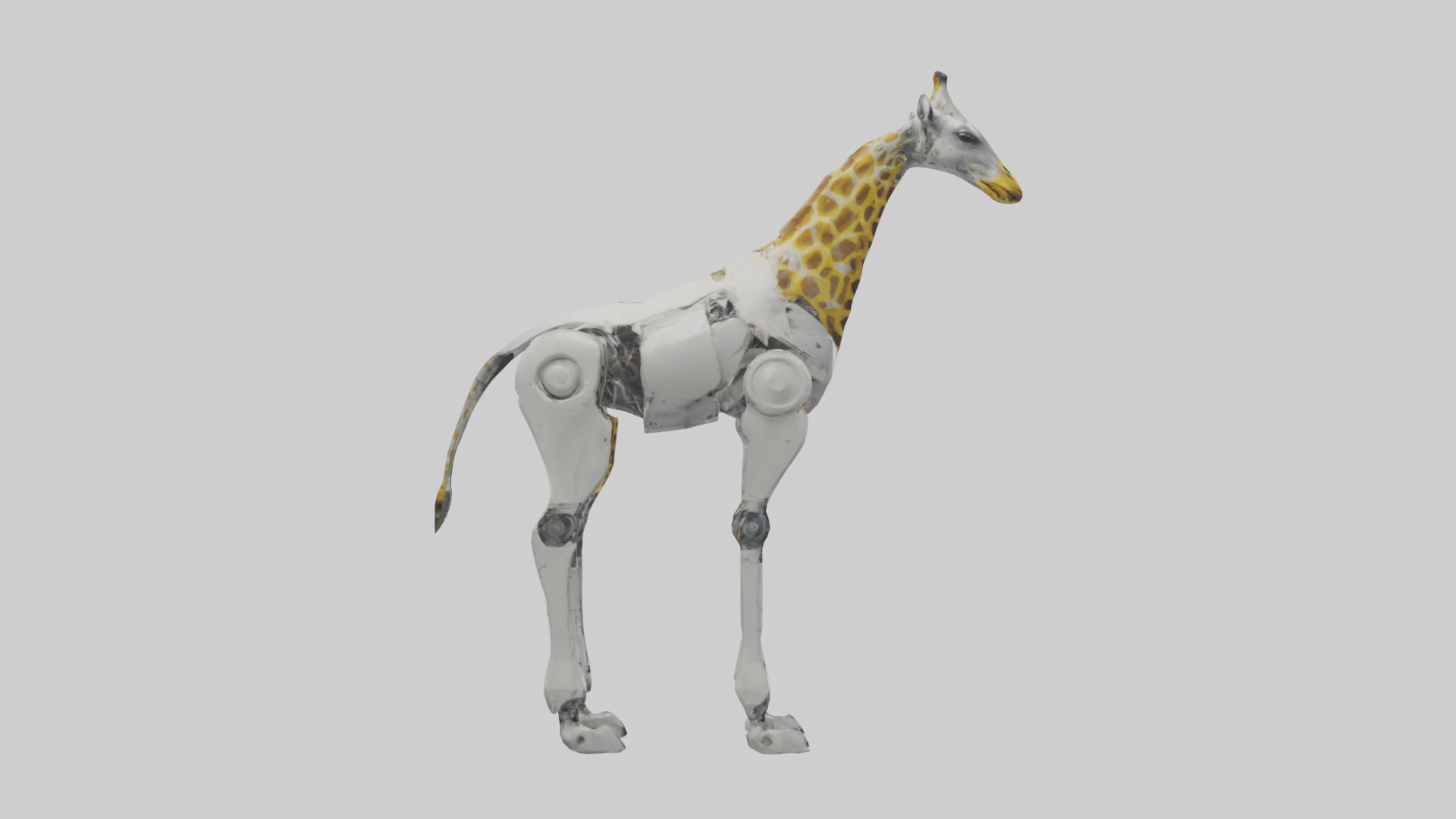 RoboGiraffe Model Low-poly 3D model_7