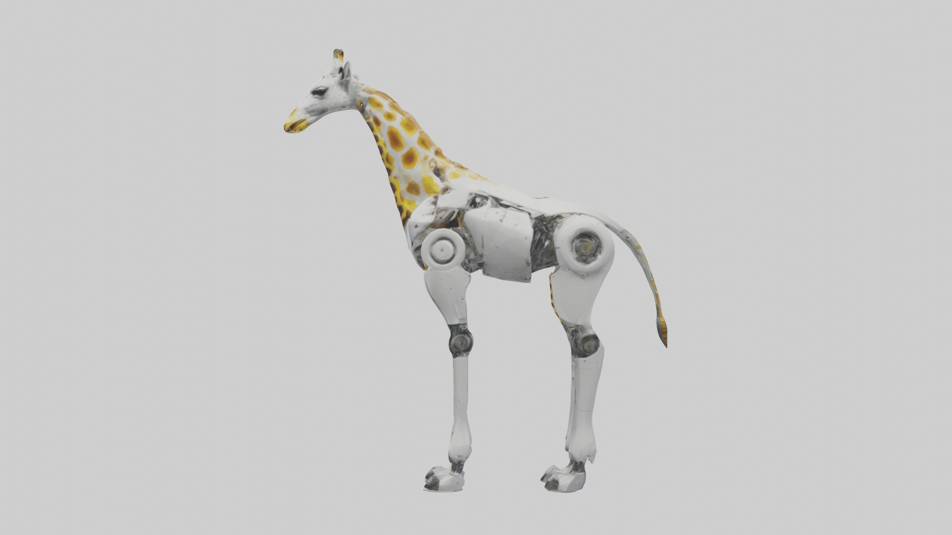 RoboGiraffe Model Low-poly 3D model_6