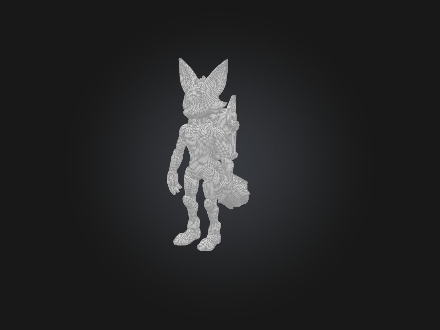 RoboFox Model Low-poly 3D model_1