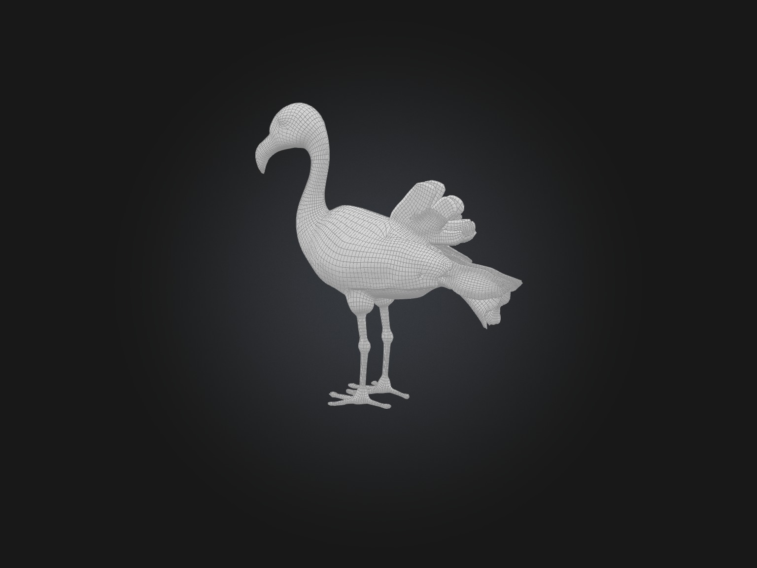 RoboFlamingo Model Low-poly 3D model_1