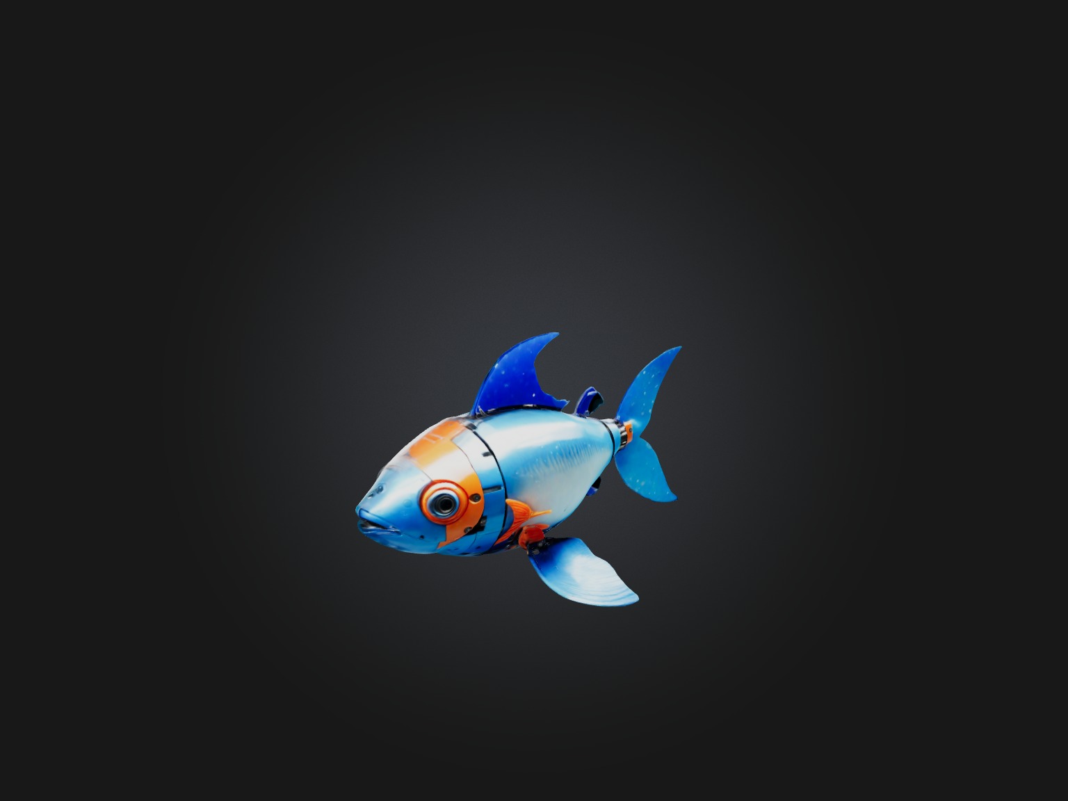 RoboFish Model Low-poly 3D model_5