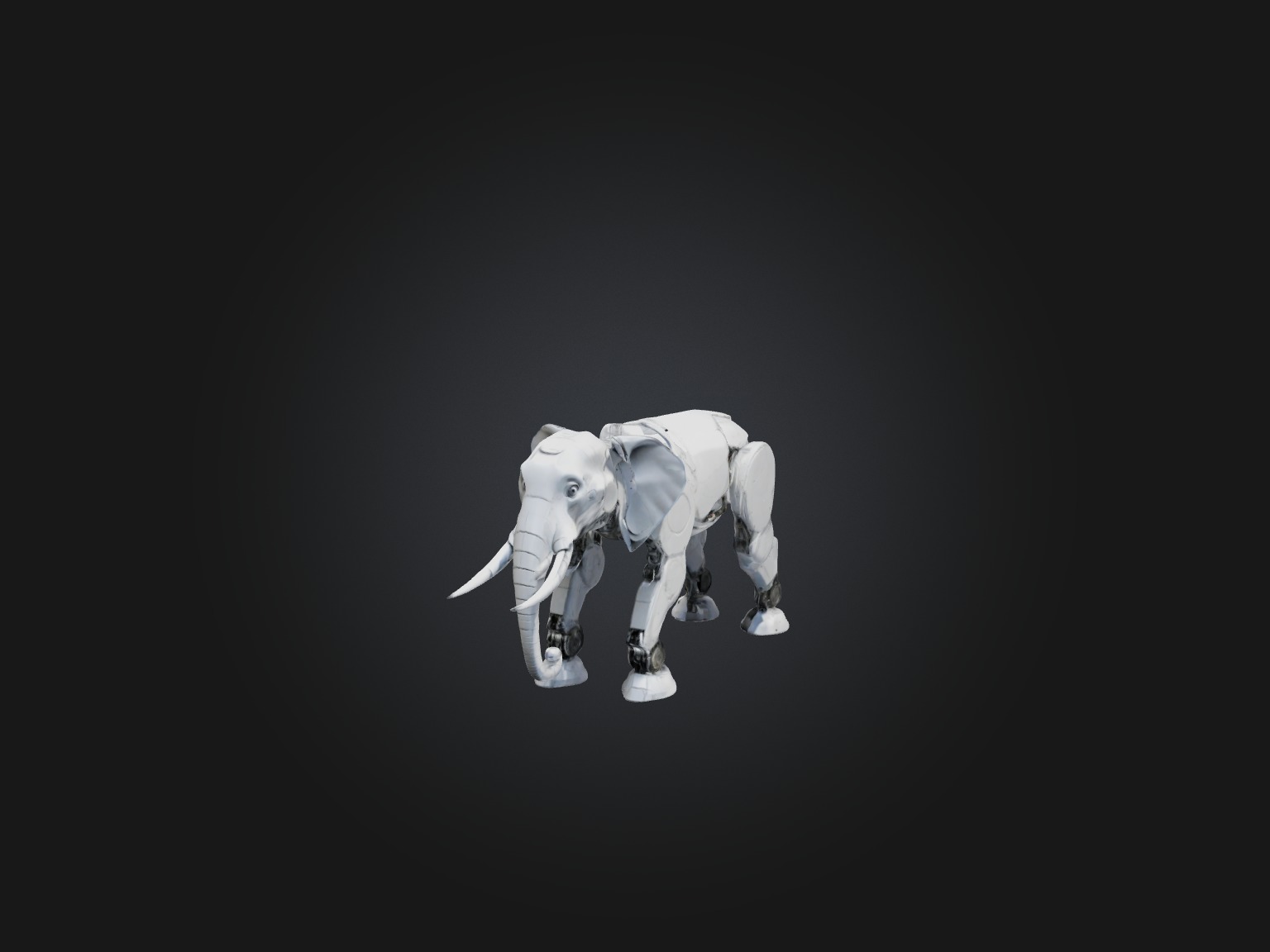 RoboElephant Model Low-poly 3D model_7