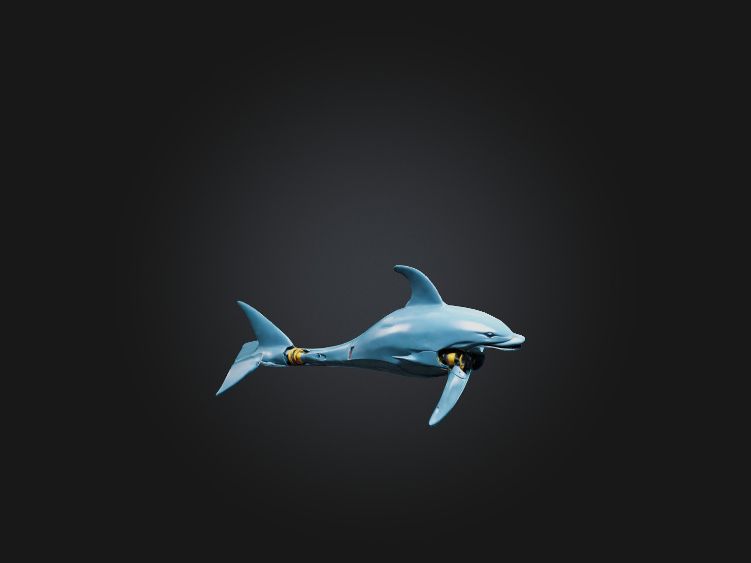 RoboDolphin Model Low-poly 3D model_3