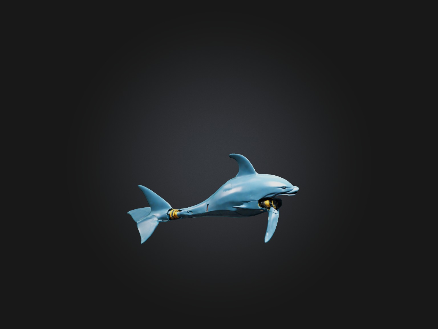 RoboDolphin Model Low-poly 3D model_4