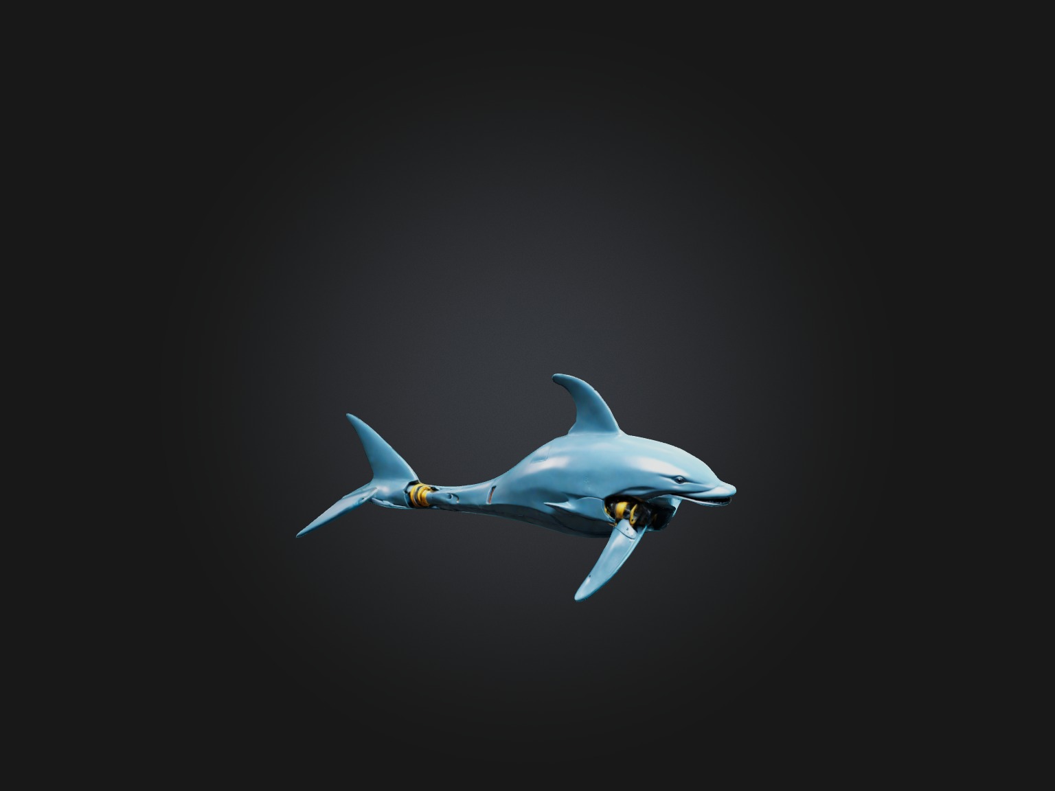RoboDolphin Model Low-poly 3D model_2