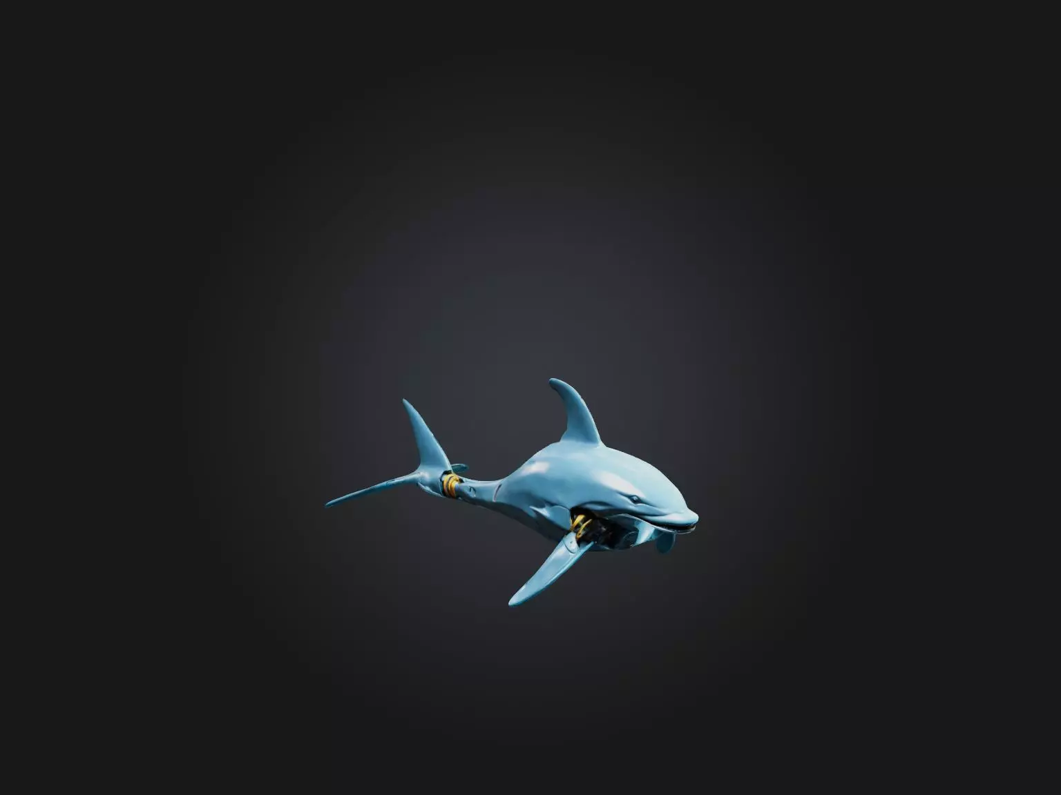 RoboDolphin Model Low-poly 3D model_0
