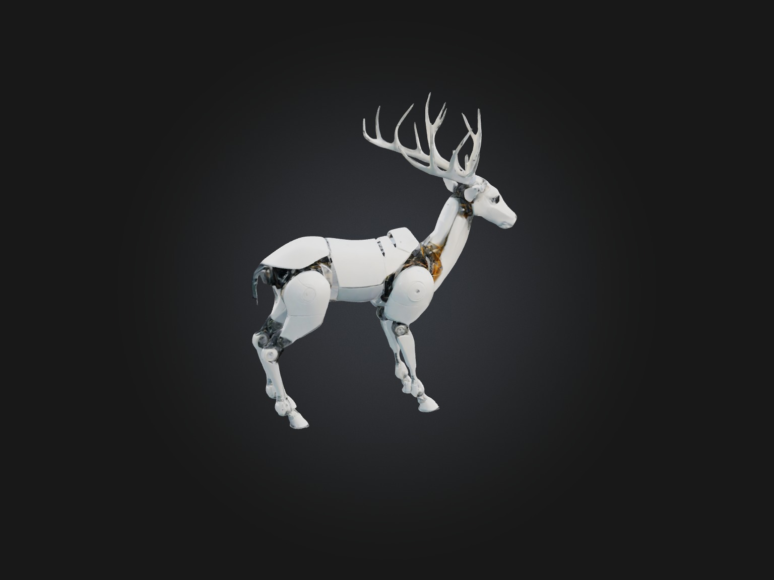 RoboDeer Model Low-poly 3D model_8