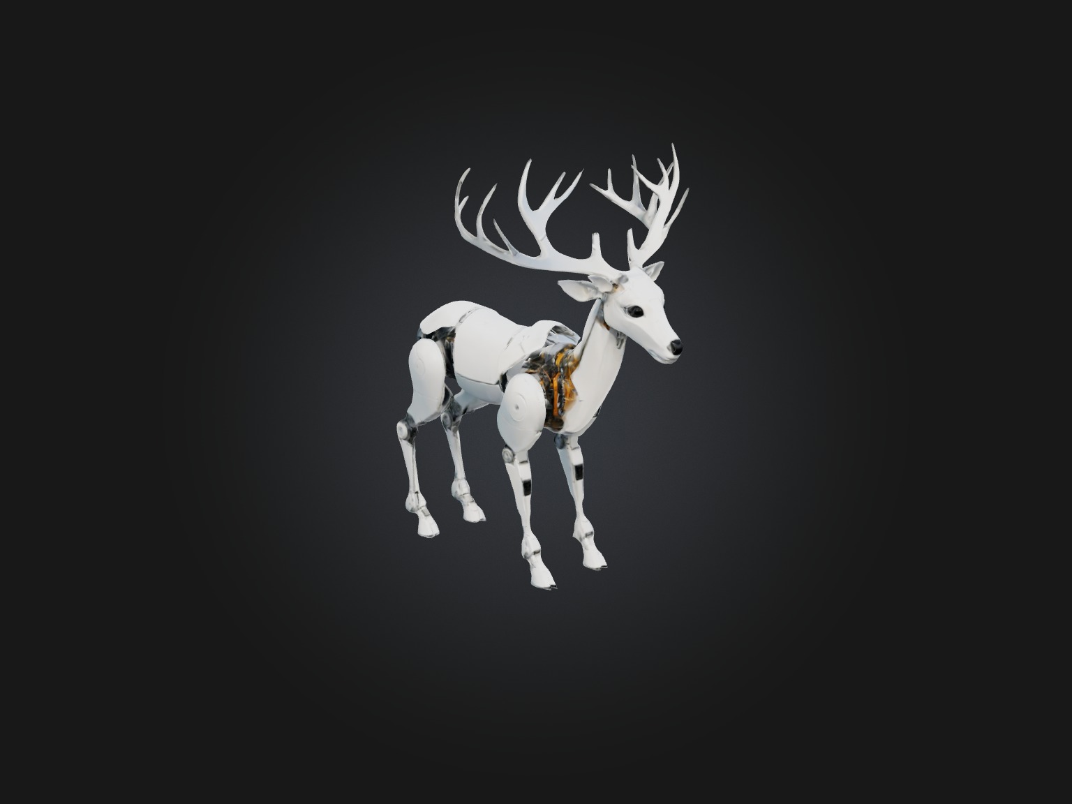 RoboDeer Model Low-poly 3D model_4