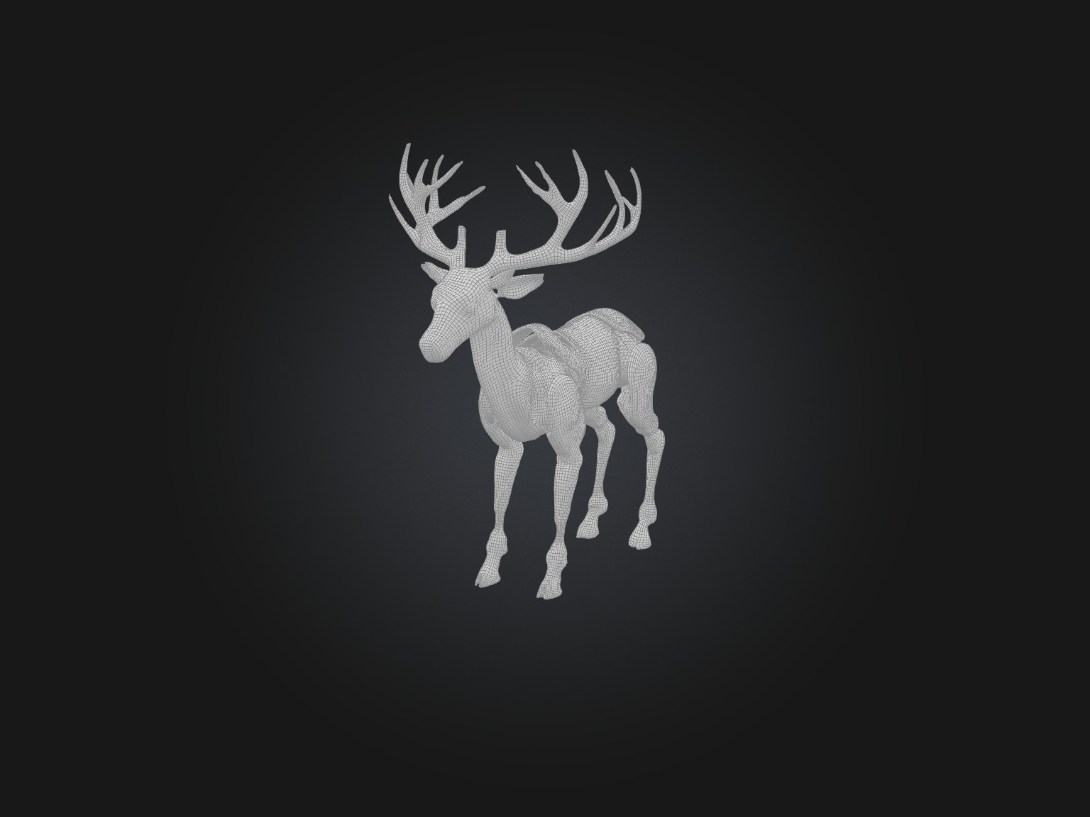 RoboDeer Model Low-poly 3D model_1