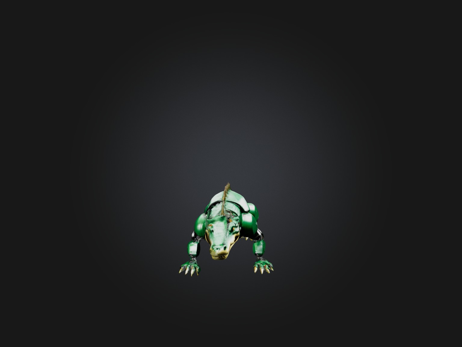 RoboCrocodile Model Low-poly 3D model_5