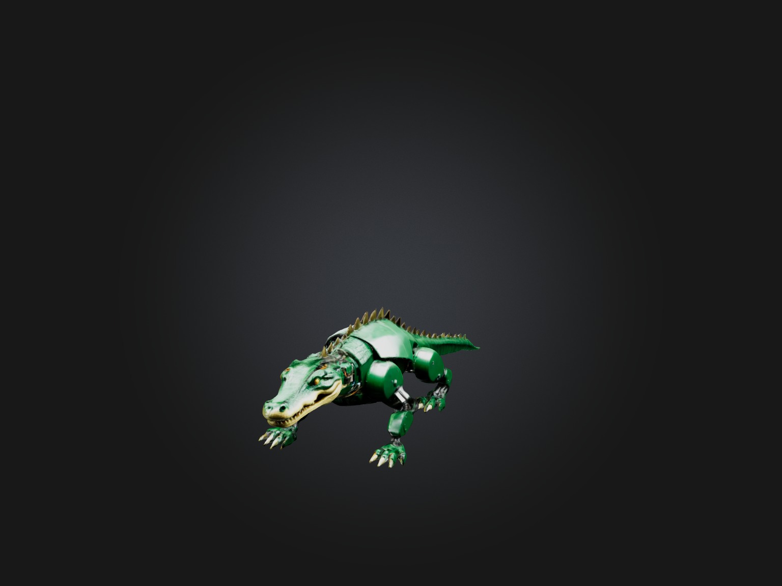 RoboCrocodile Model Low-poly 3D model_4