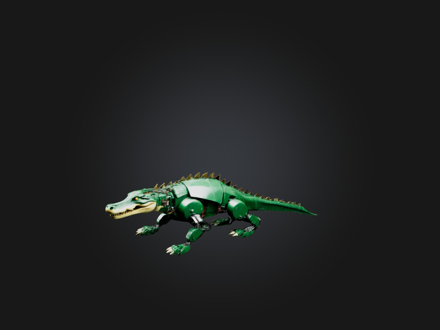 RoboCrocodile Model Low-poly 3D model_2
