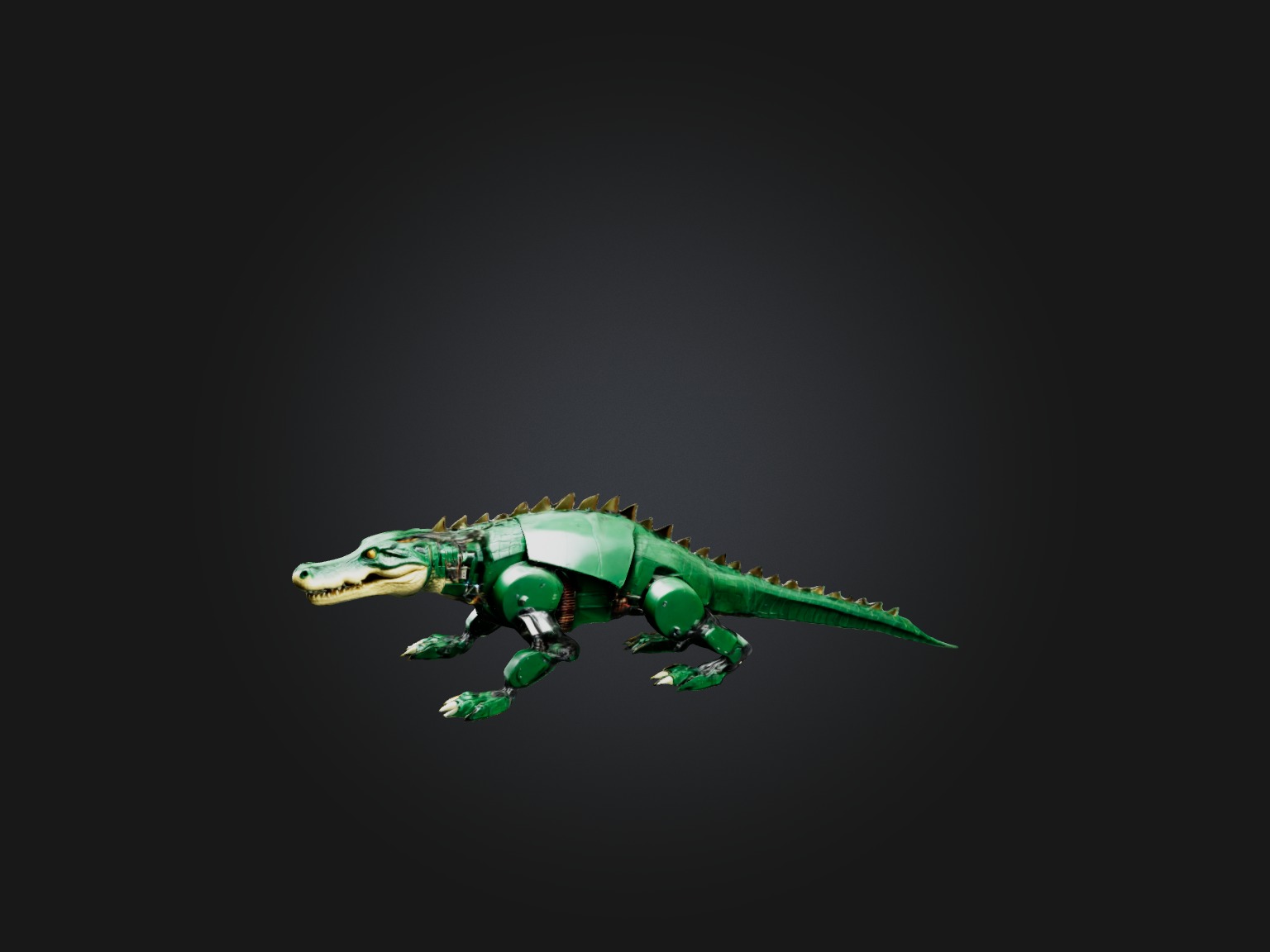 RoboCrocodile Model Low-poly 3D model_8