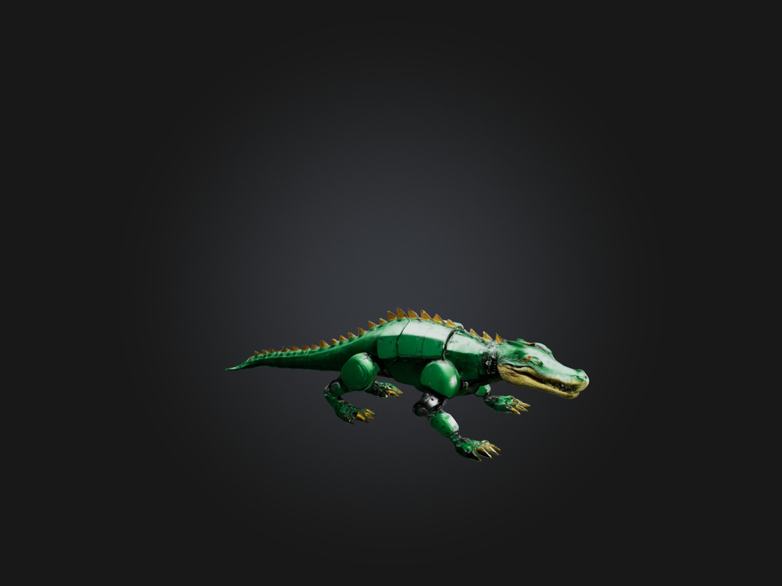 RoboCrocodile Model Low-poly 3D model_9