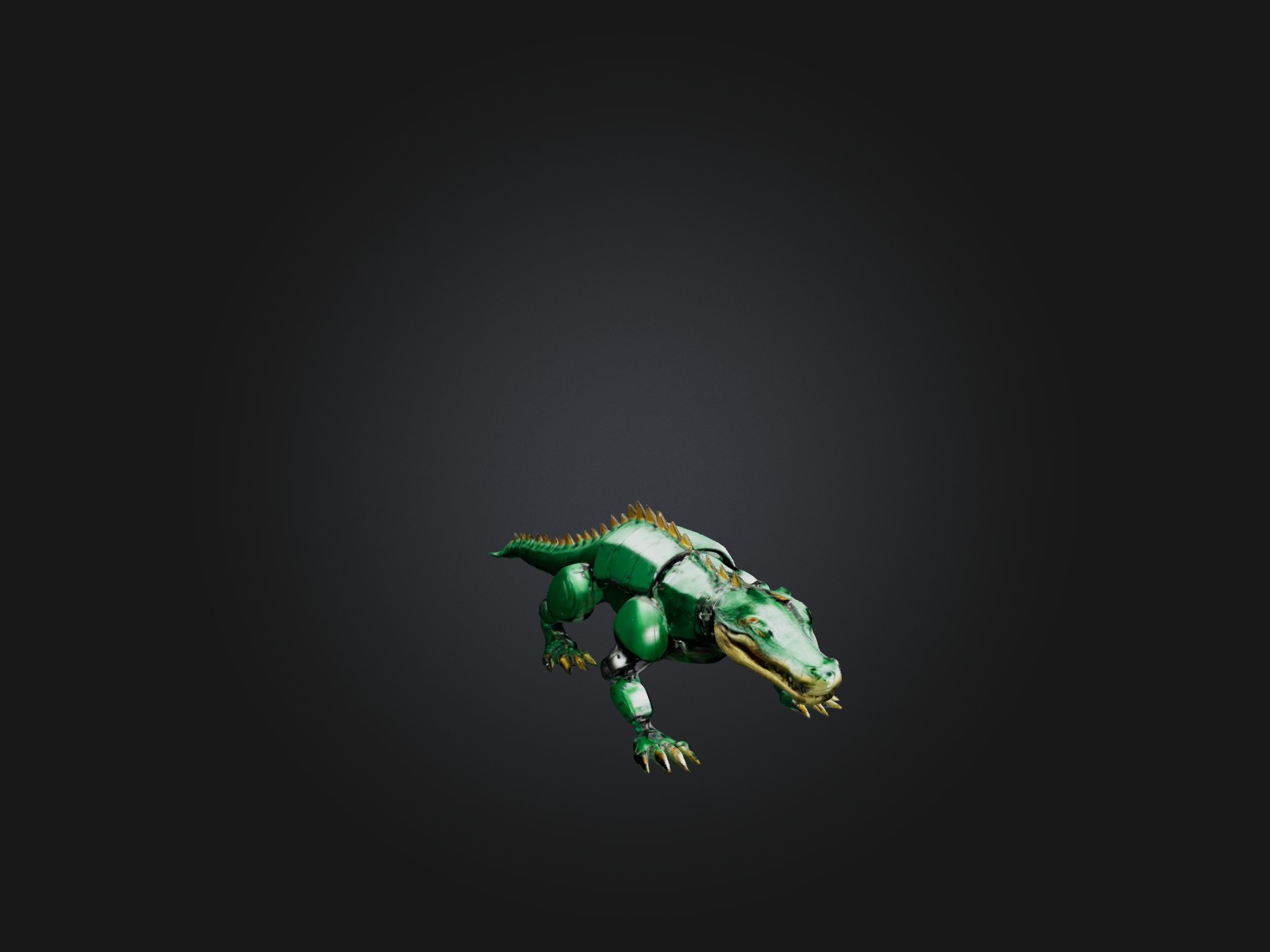 RoboCrocodile Model Low-poly 3D model_6