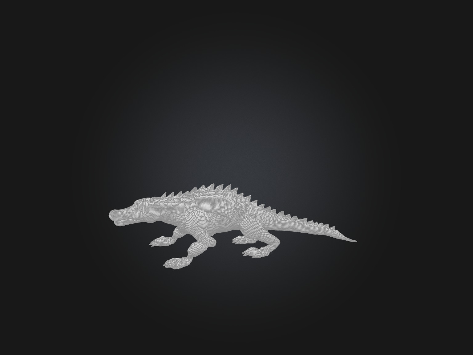 RoboCrocodile Model Low-poly 3D model_1