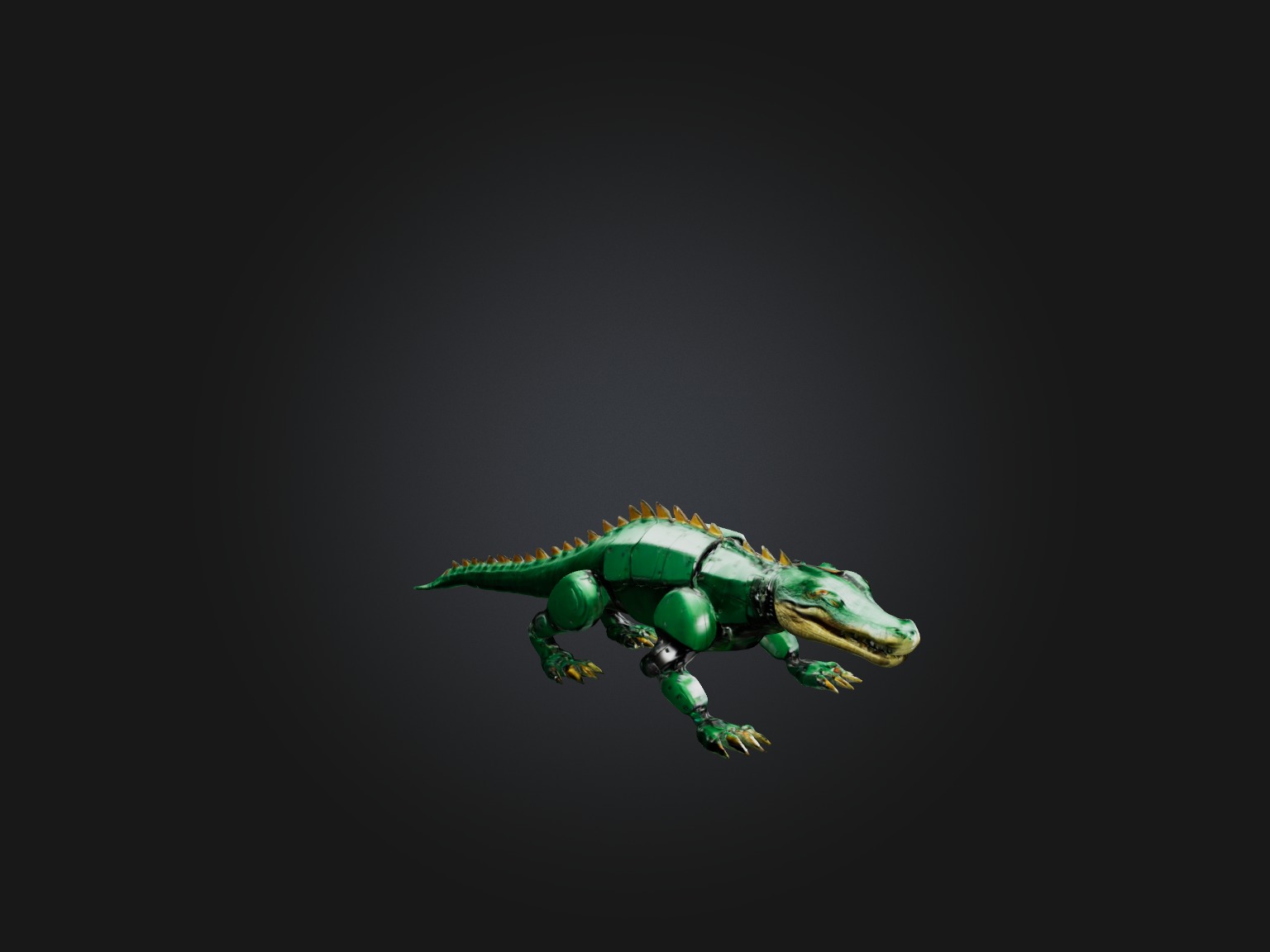 RoboCrocodile Model Low-poly 3D model_7