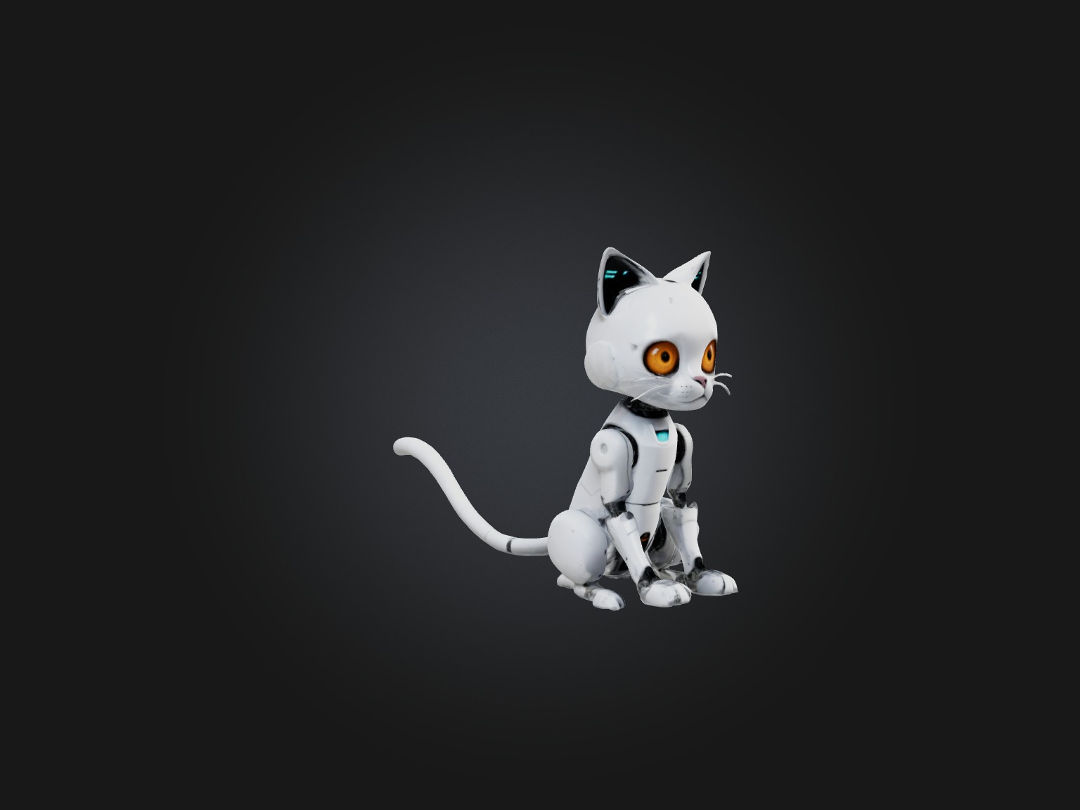 RoboCat Model Low-poly 3D model_9