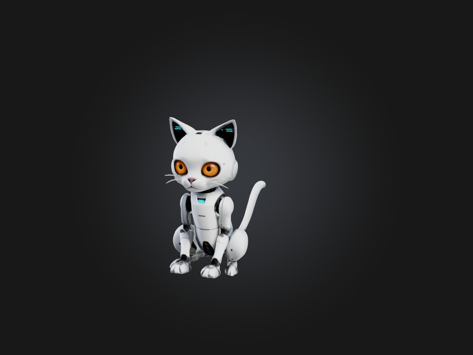 RoboCat Model Low-poly 3D model_6