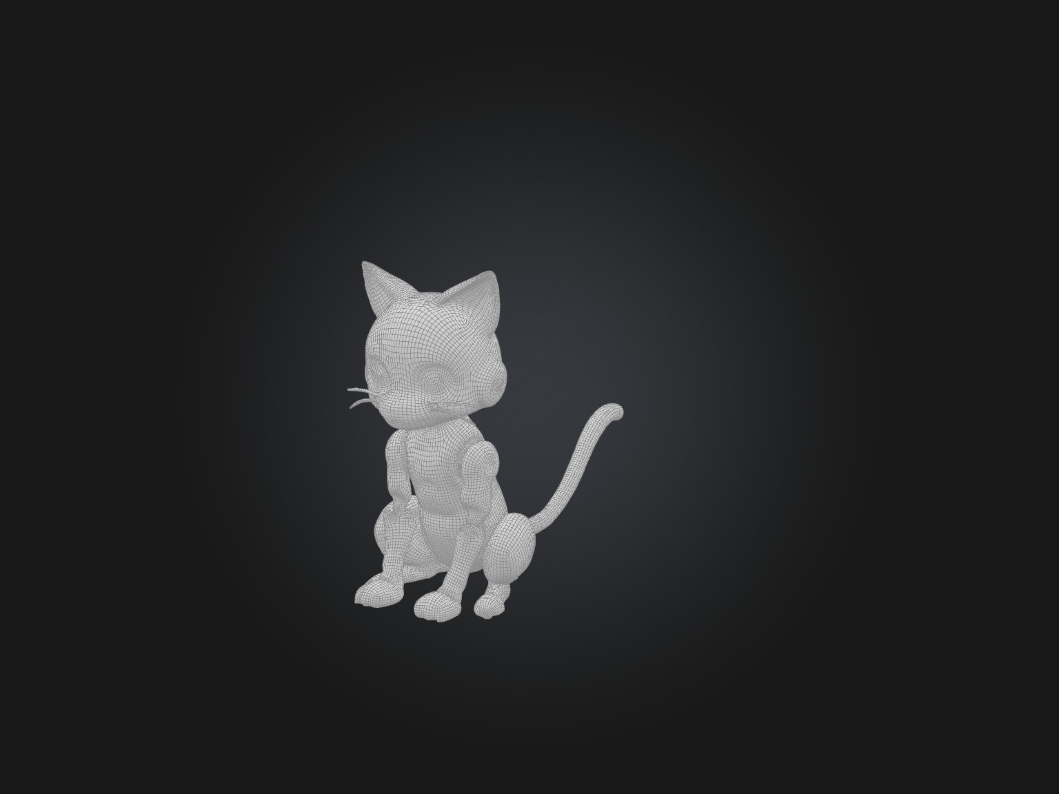 RoboCat Model Low-poly 3D model_8