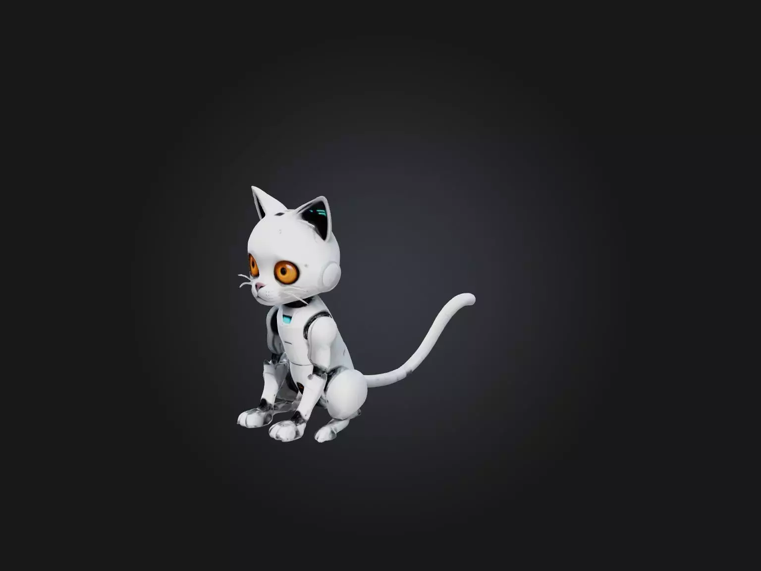 RoboCat Model Low-poly 3D model_0