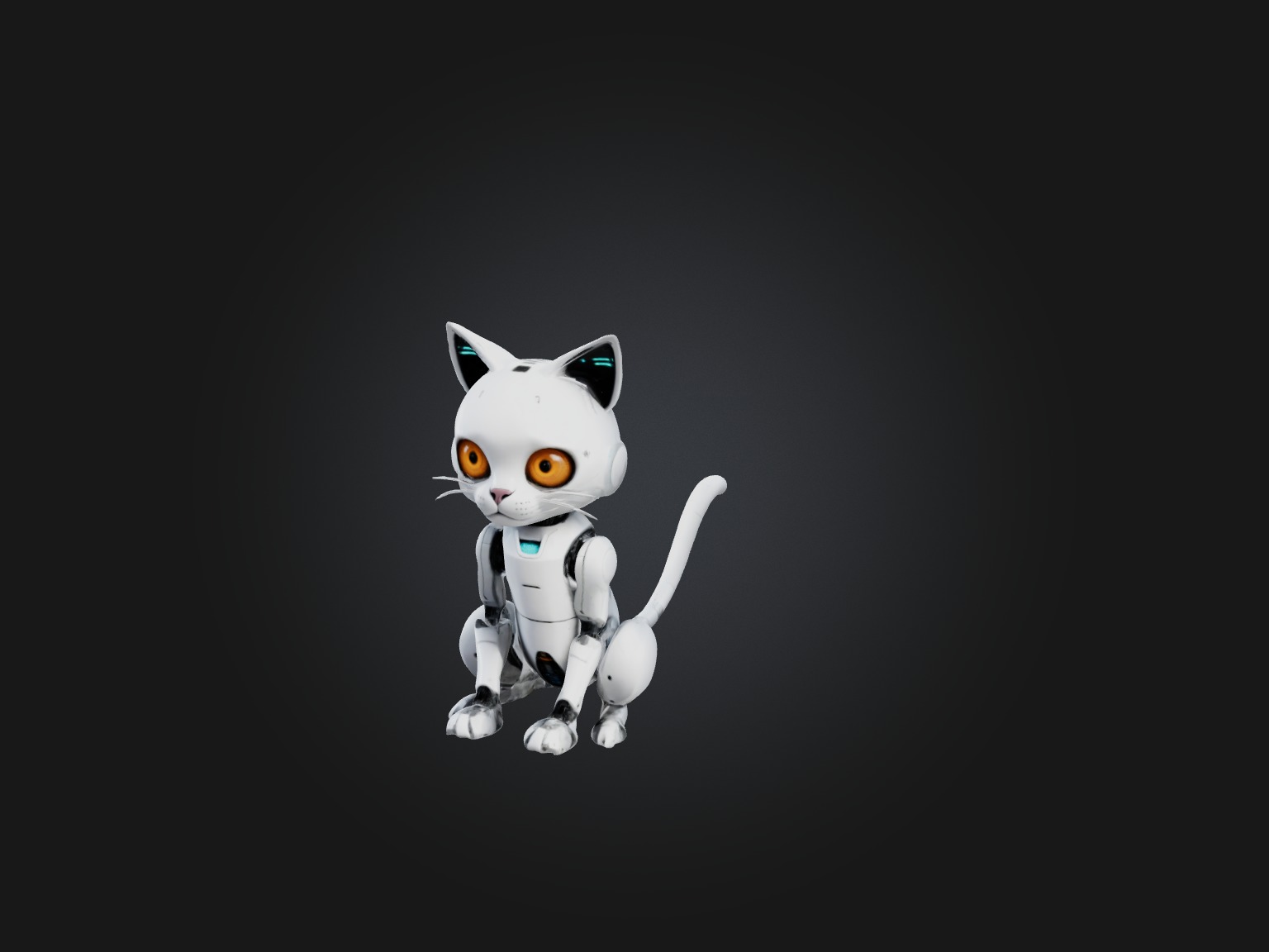 RoboCat Model Low-poly 3D model_4