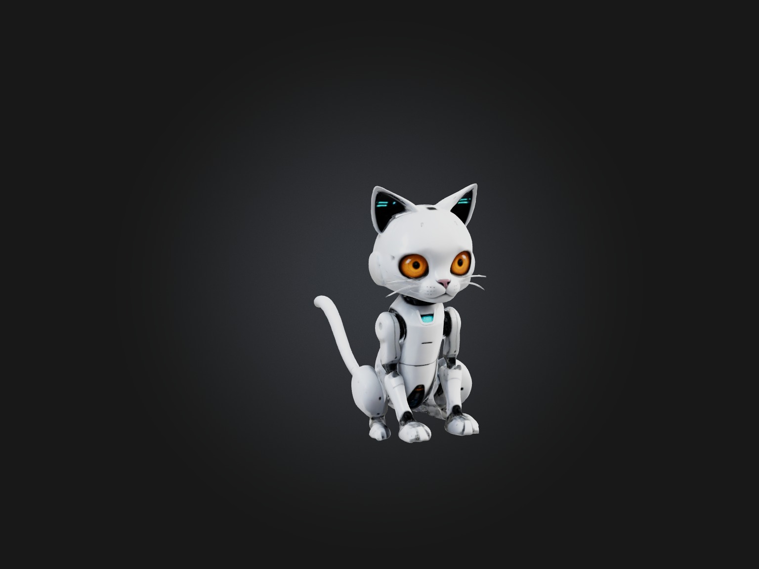 RoboCat Model Low-poly 3D model_1
