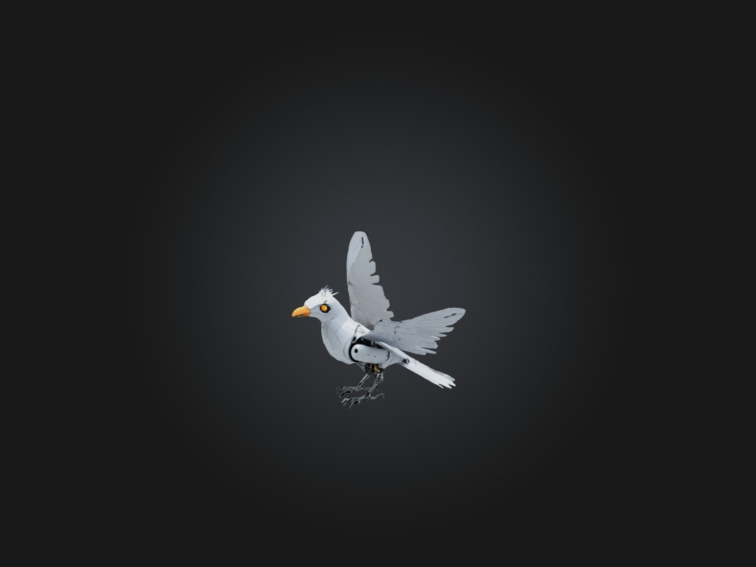 RoboBird Model Low-poly 3D model_4