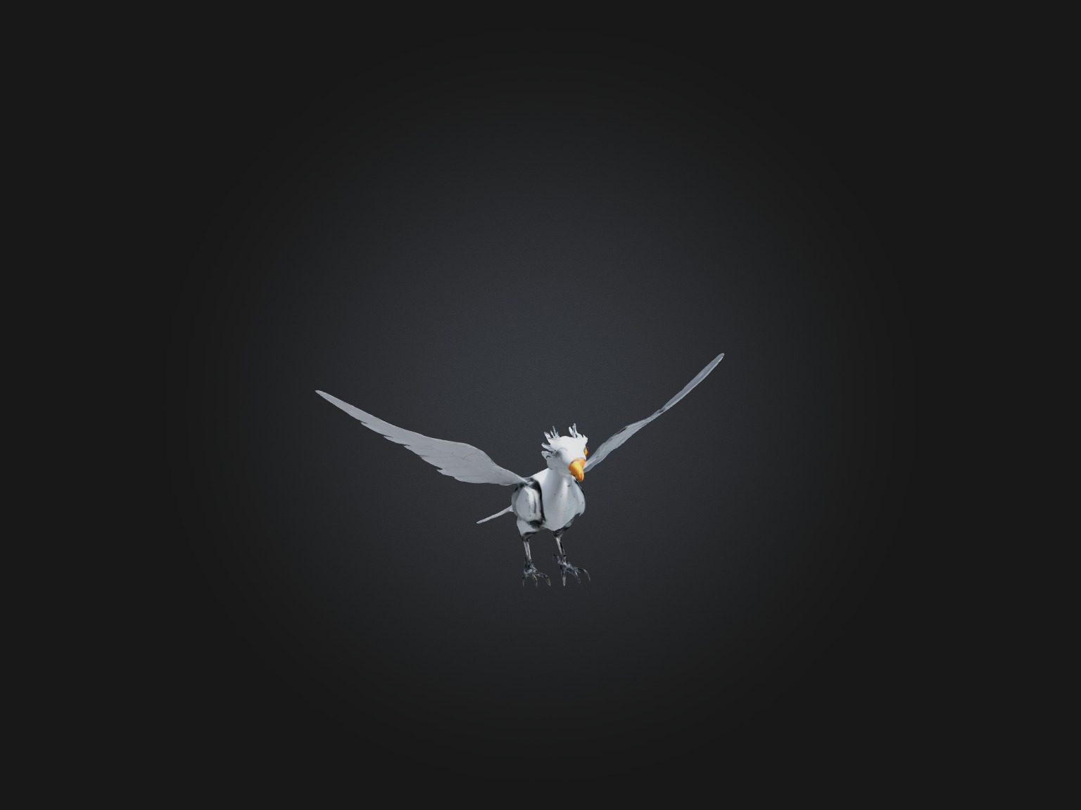 RoboBird Model Low-poly 3D model_9