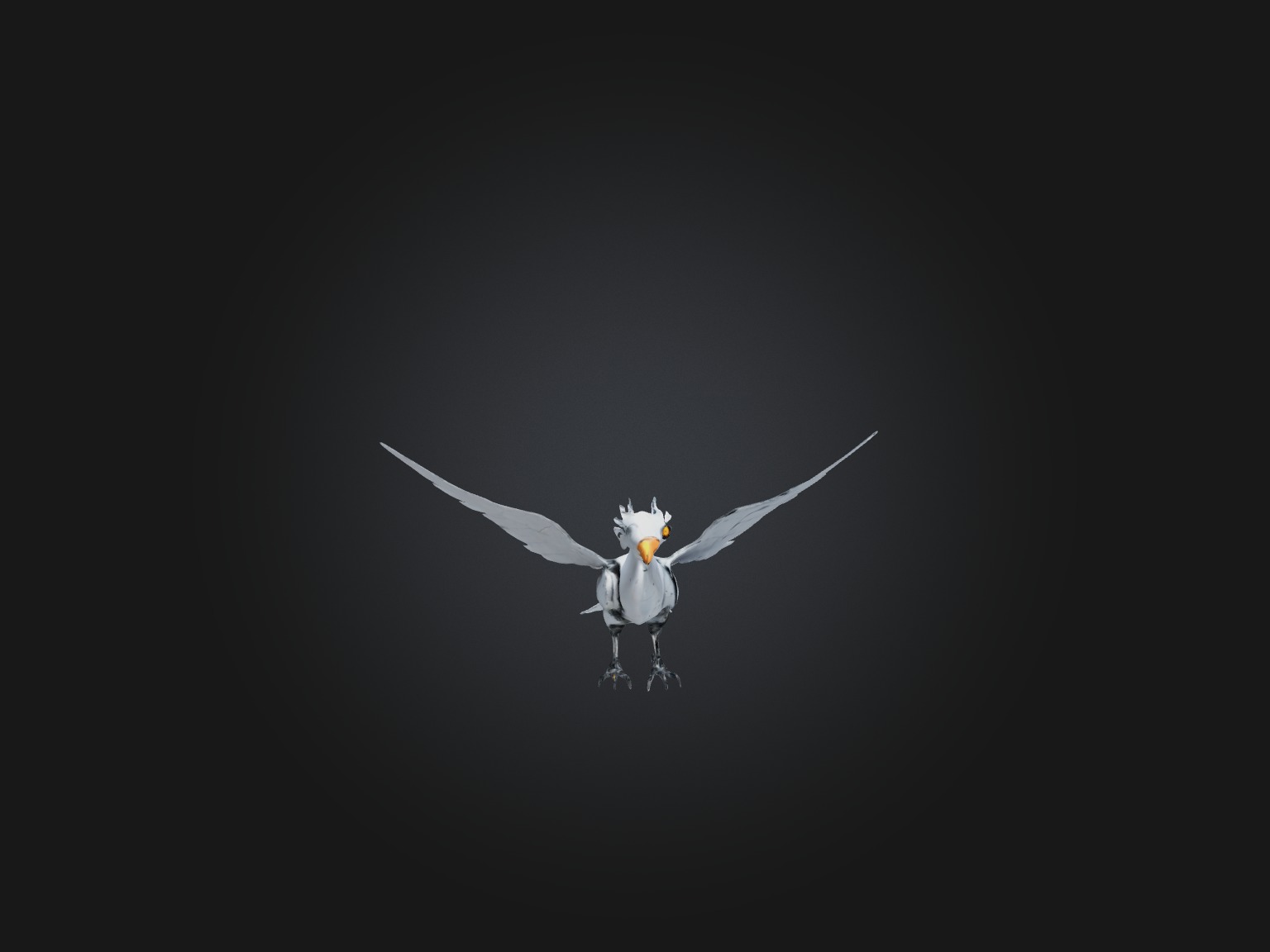 RoboBird Model Low-poly 3D model_7