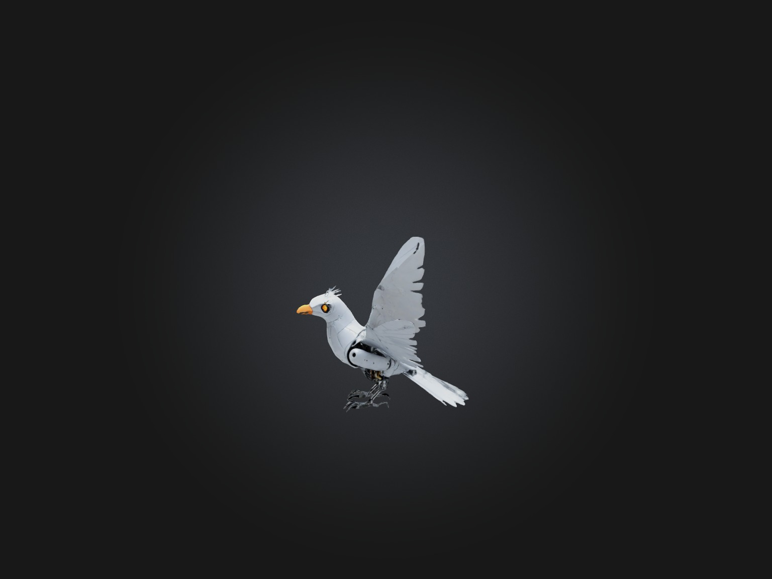 RoboBird Model Low-poly 3D model_3