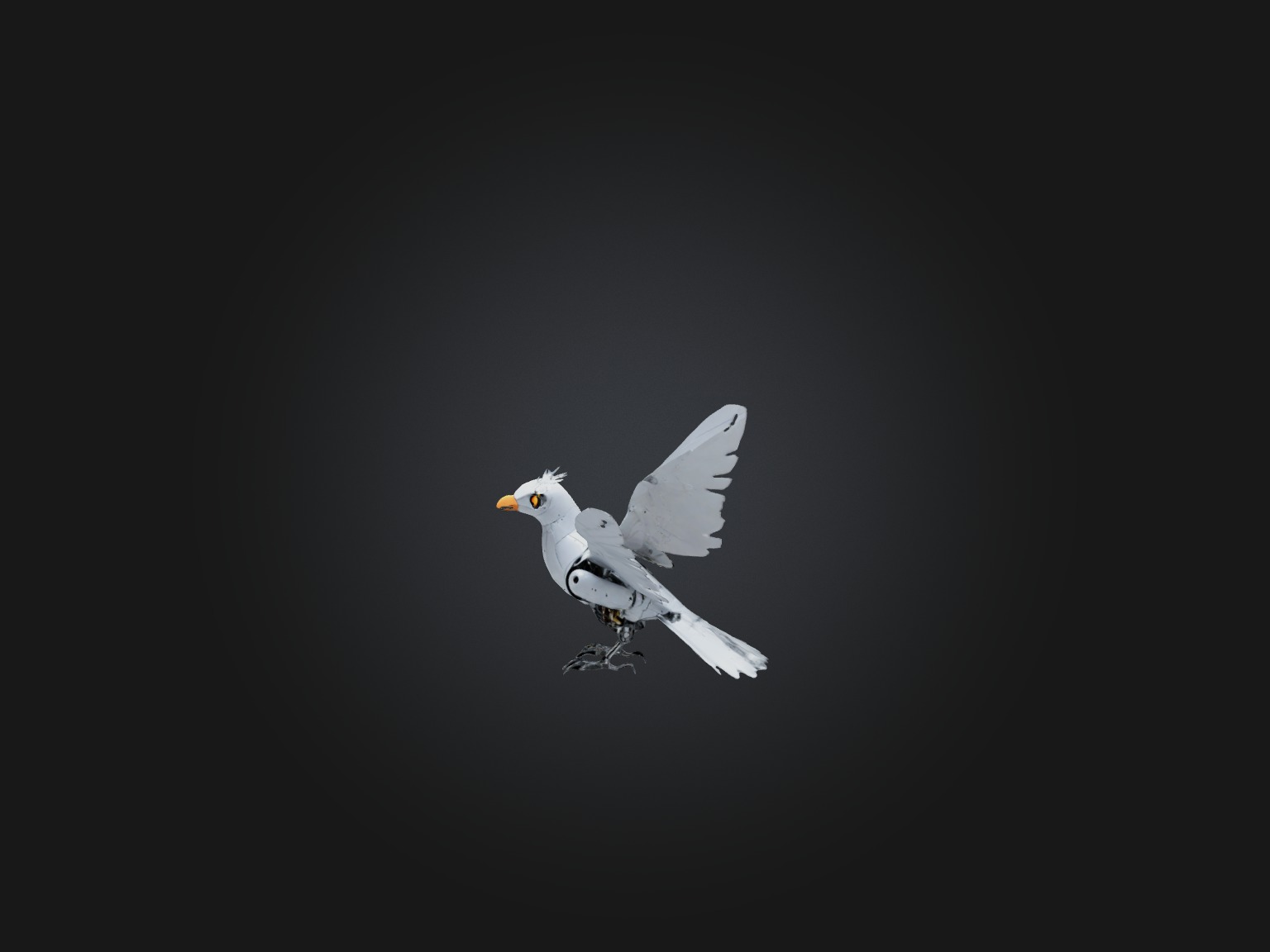RoboBird Model Low-poly 3D model_2
