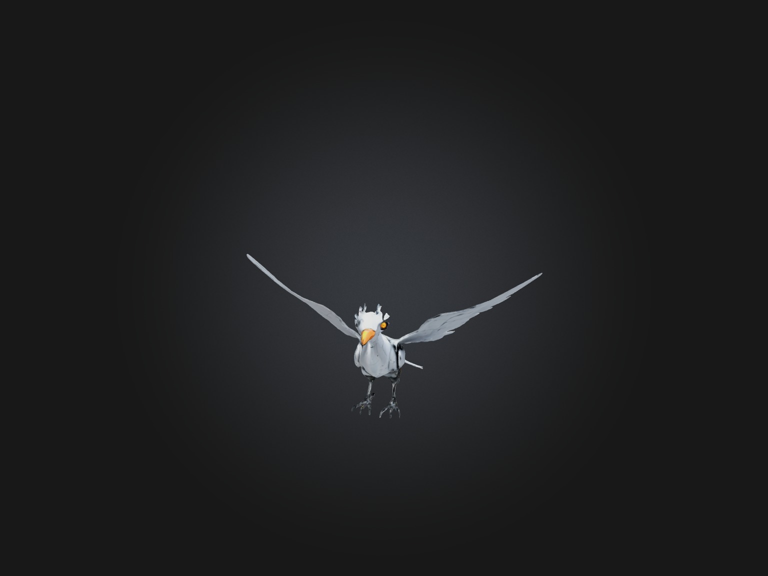 RoboBird Model Low-poly 3D model_6