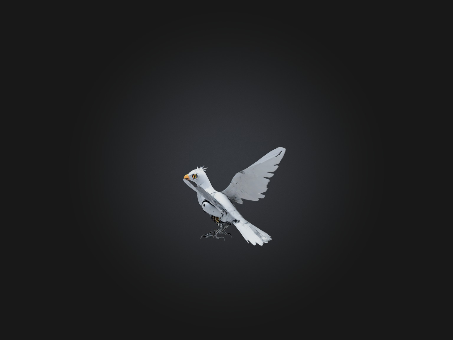 RoboBird Model Low-poly 3D model_8