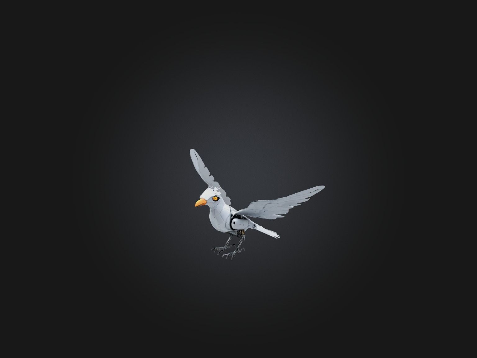 RoboBird Model Low-poly 3D model_5