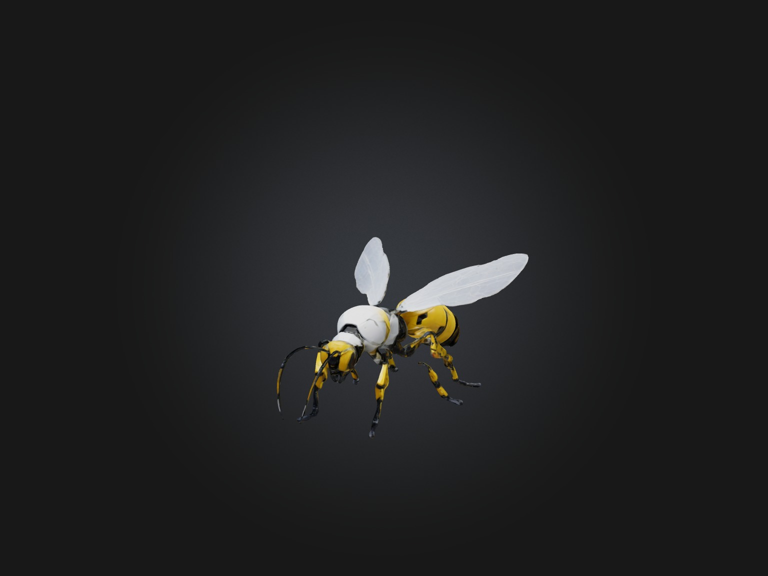 RoboBee Model Low-poly 3D model_8