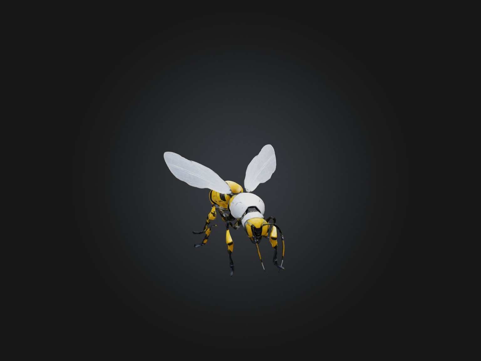 RoboBee Model Low-poly 3D model_4