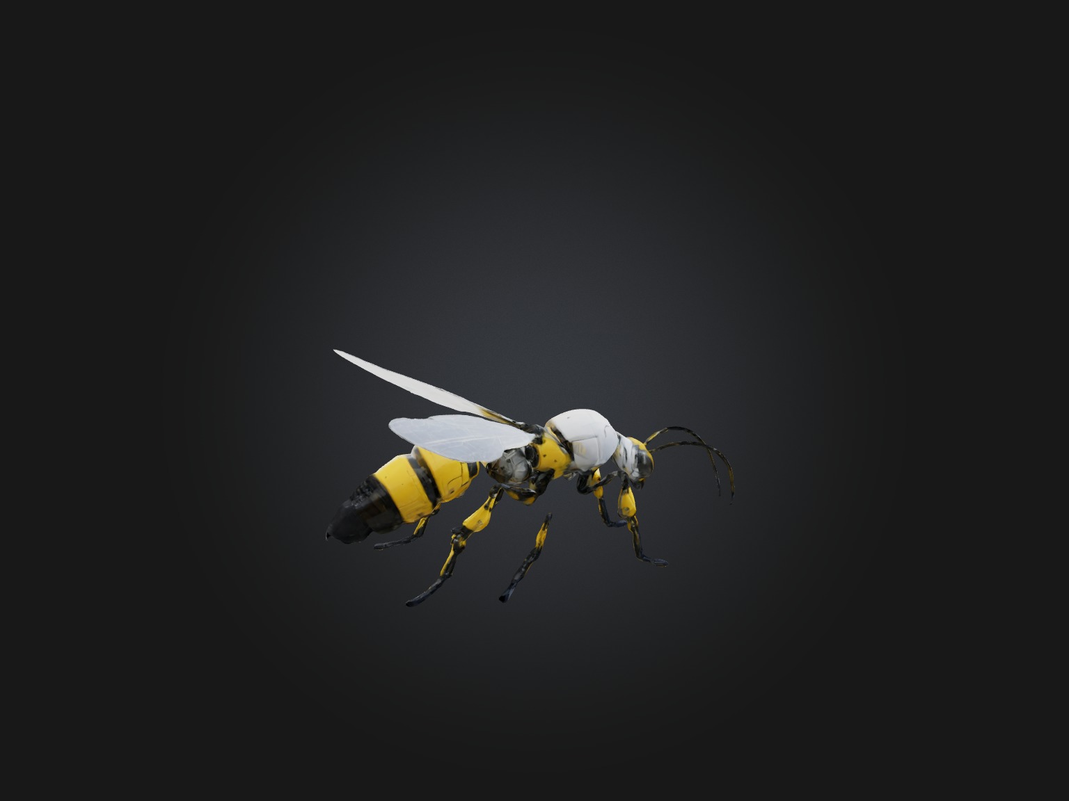 RoboBee Model Low-poly 3D model_9
