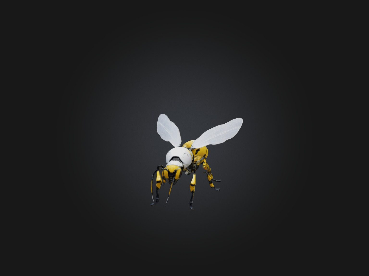 RoboBee Model Low-poly 3D model_2