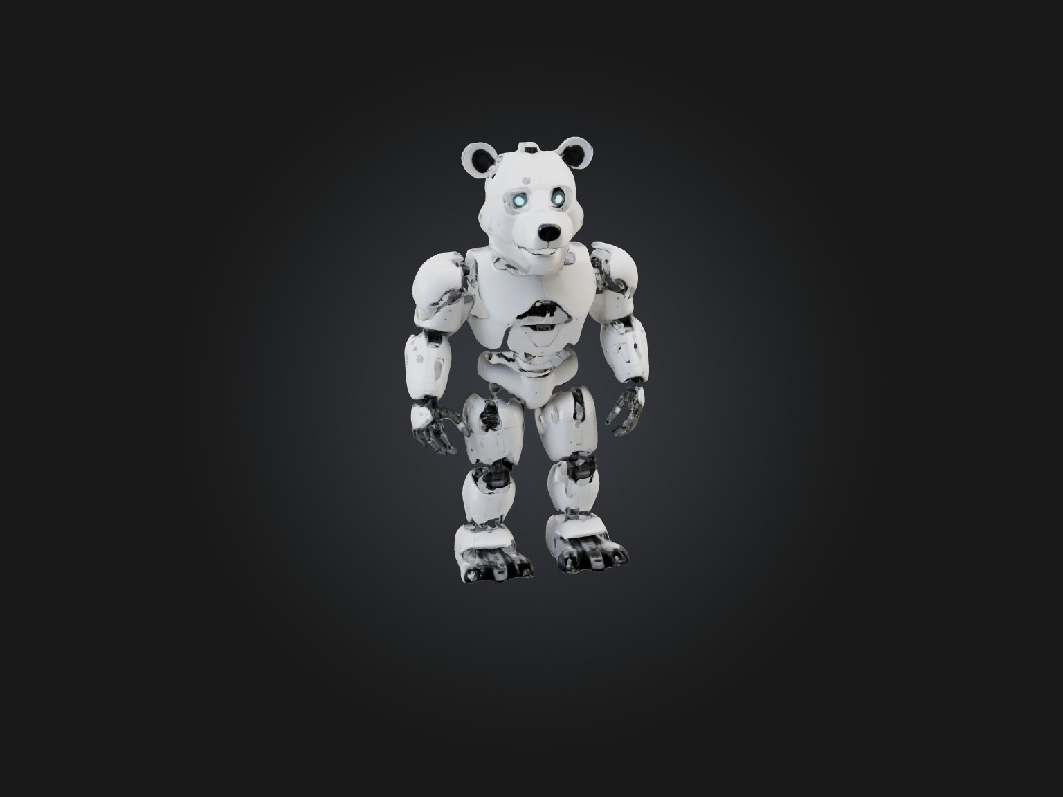 RoboBear Model Low-poly 3D model_4