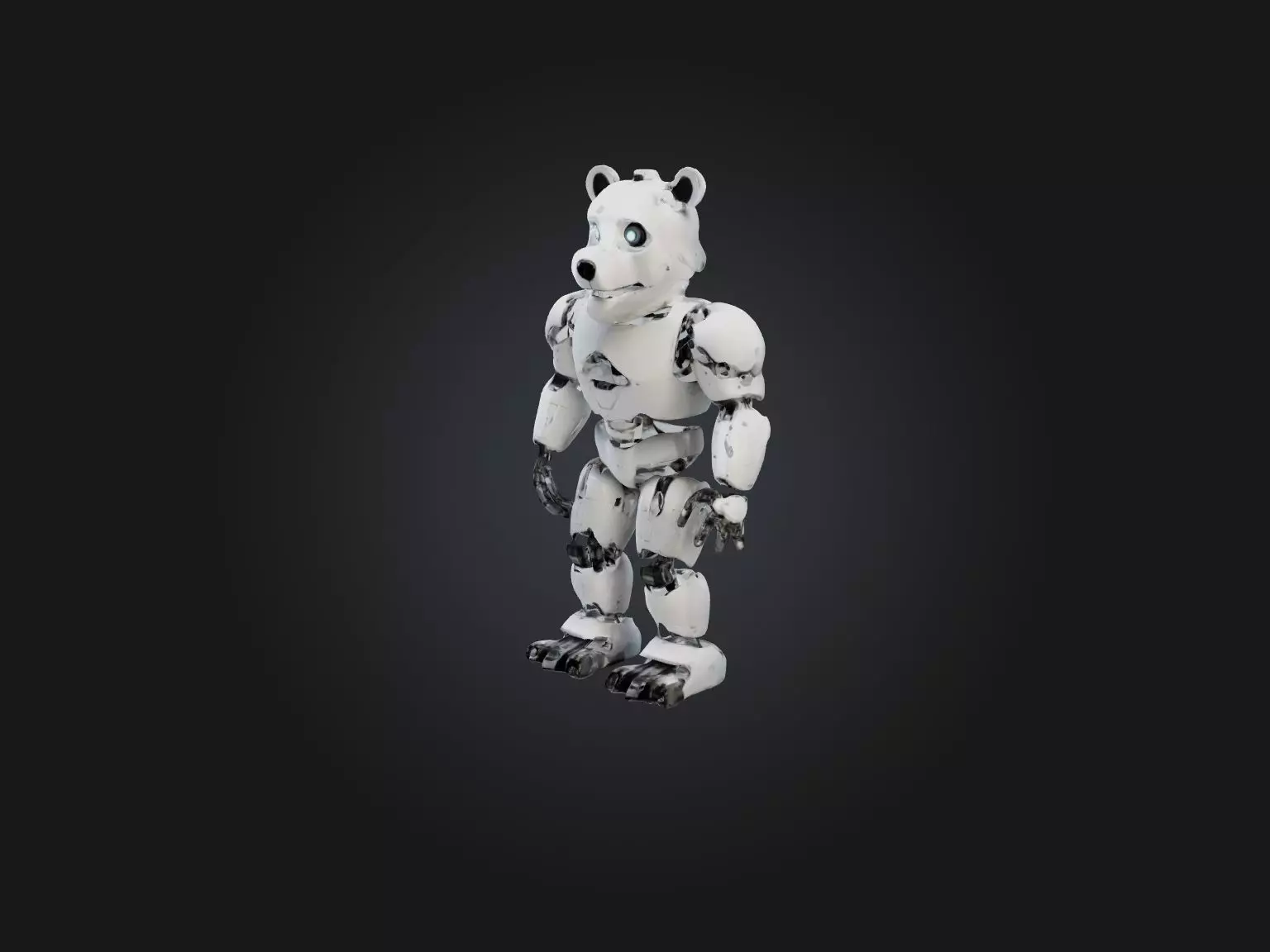 RoboBear Model Low-poly 3D model_0