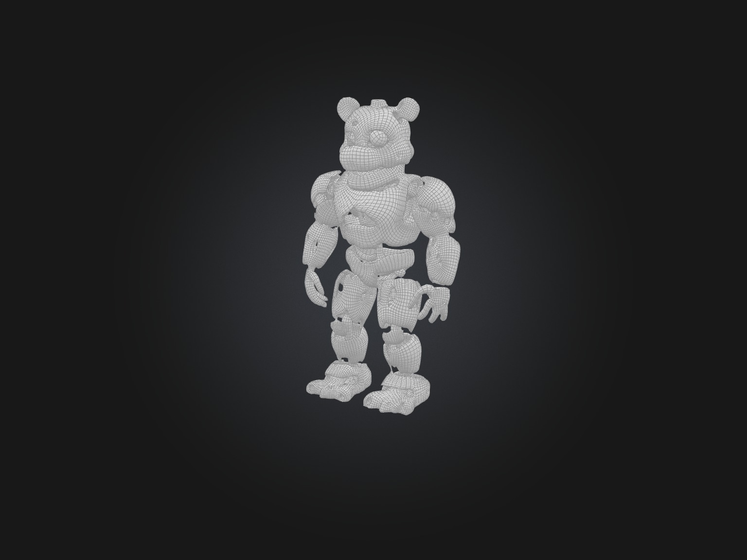 RoboBear Model Low-poly 3D model_1