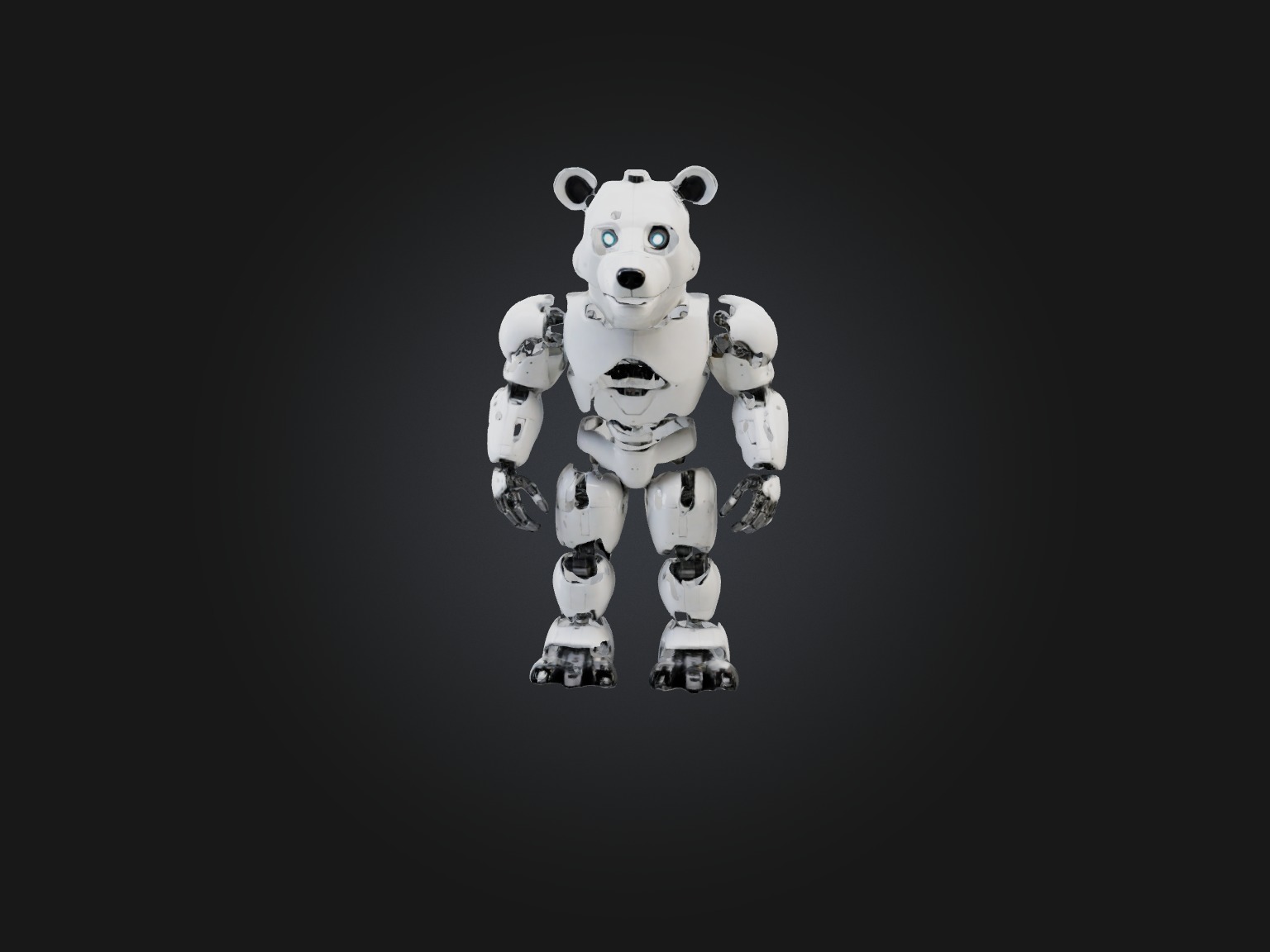 RoboBear Model Low-poly 3D model_3