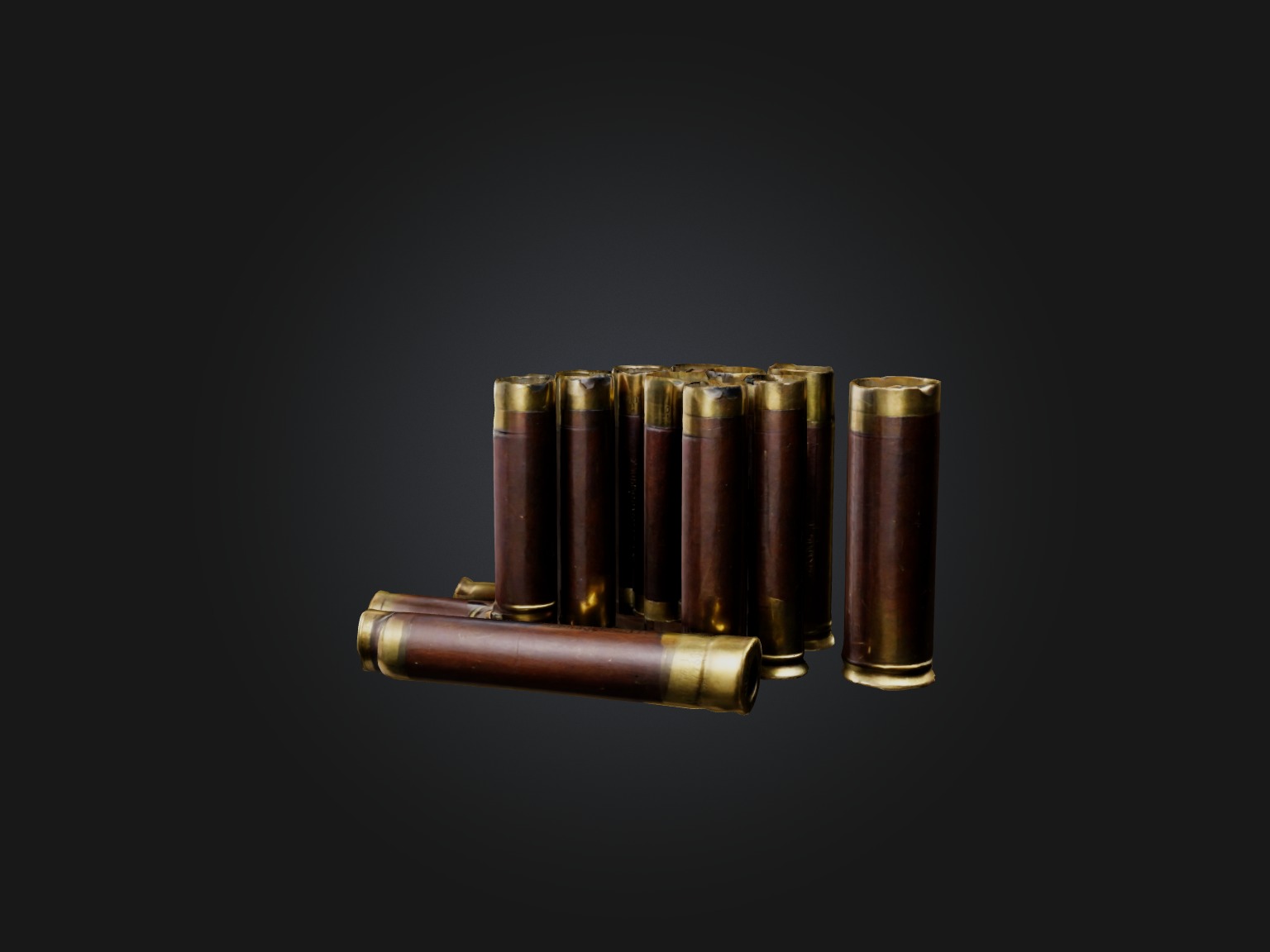 Rifle Shells Low-poly 3D model_7