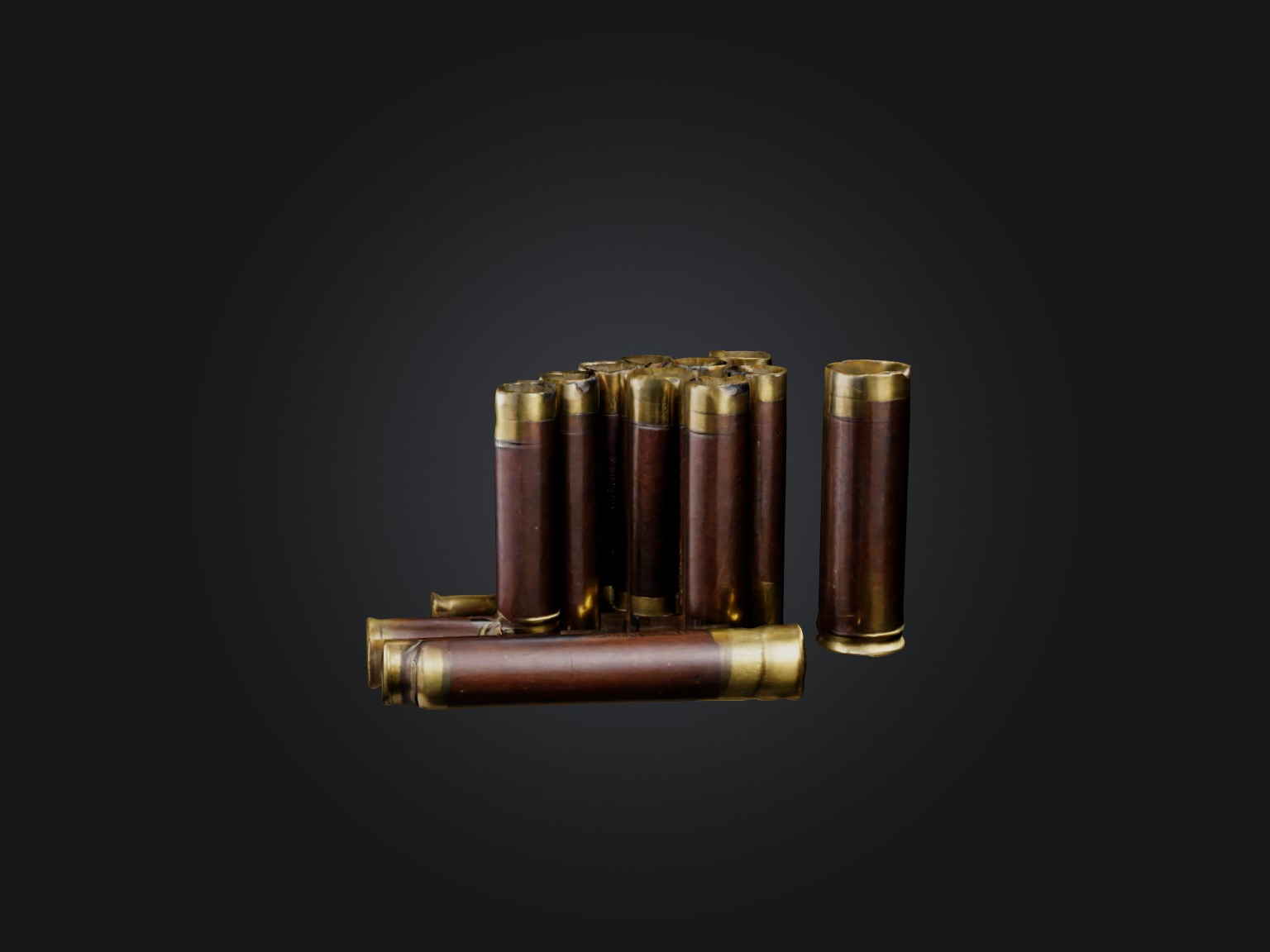 Rifle Shells Low-poly 3D model_6