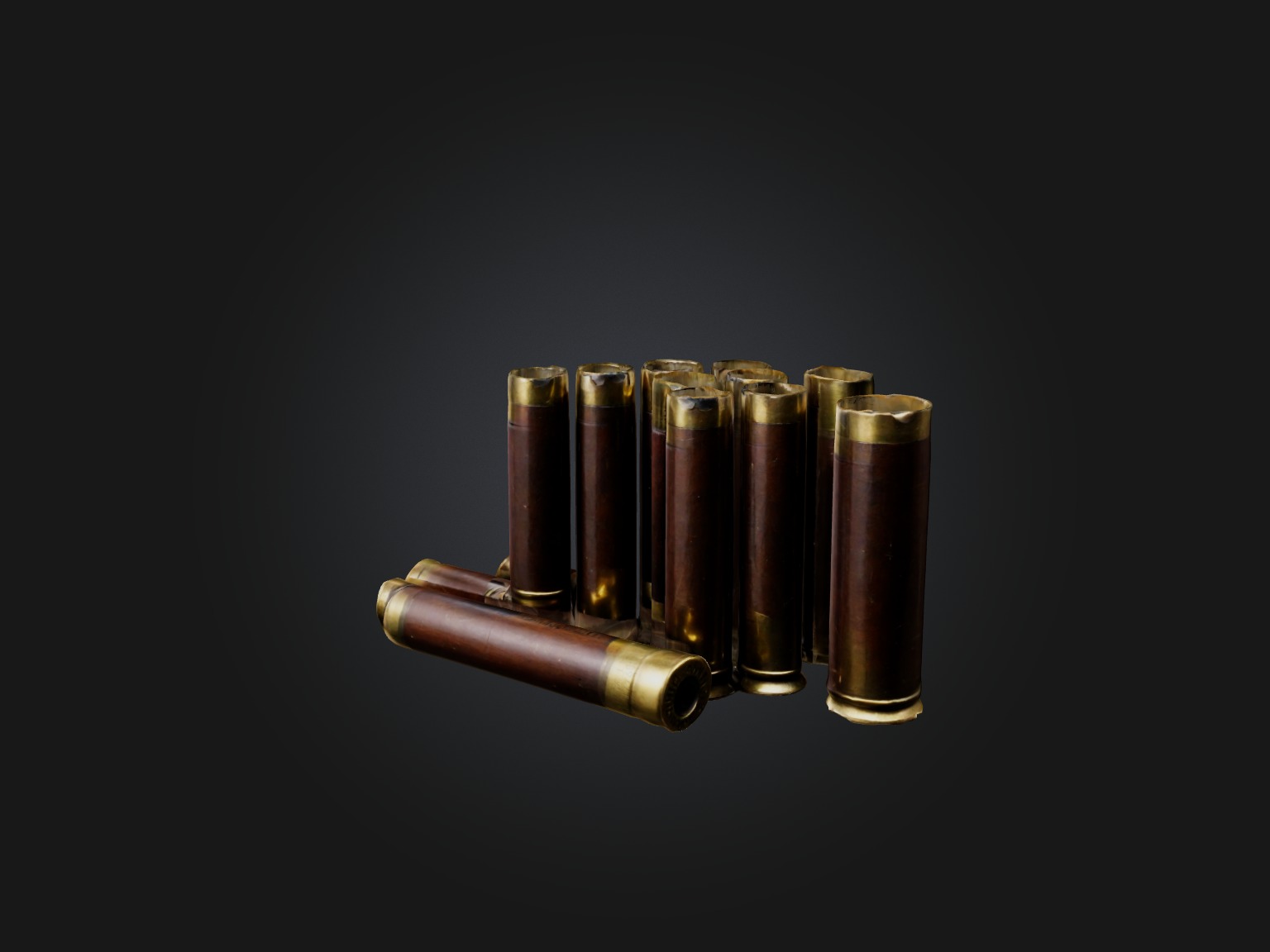Rifle Shells Low-poly 3D model_5