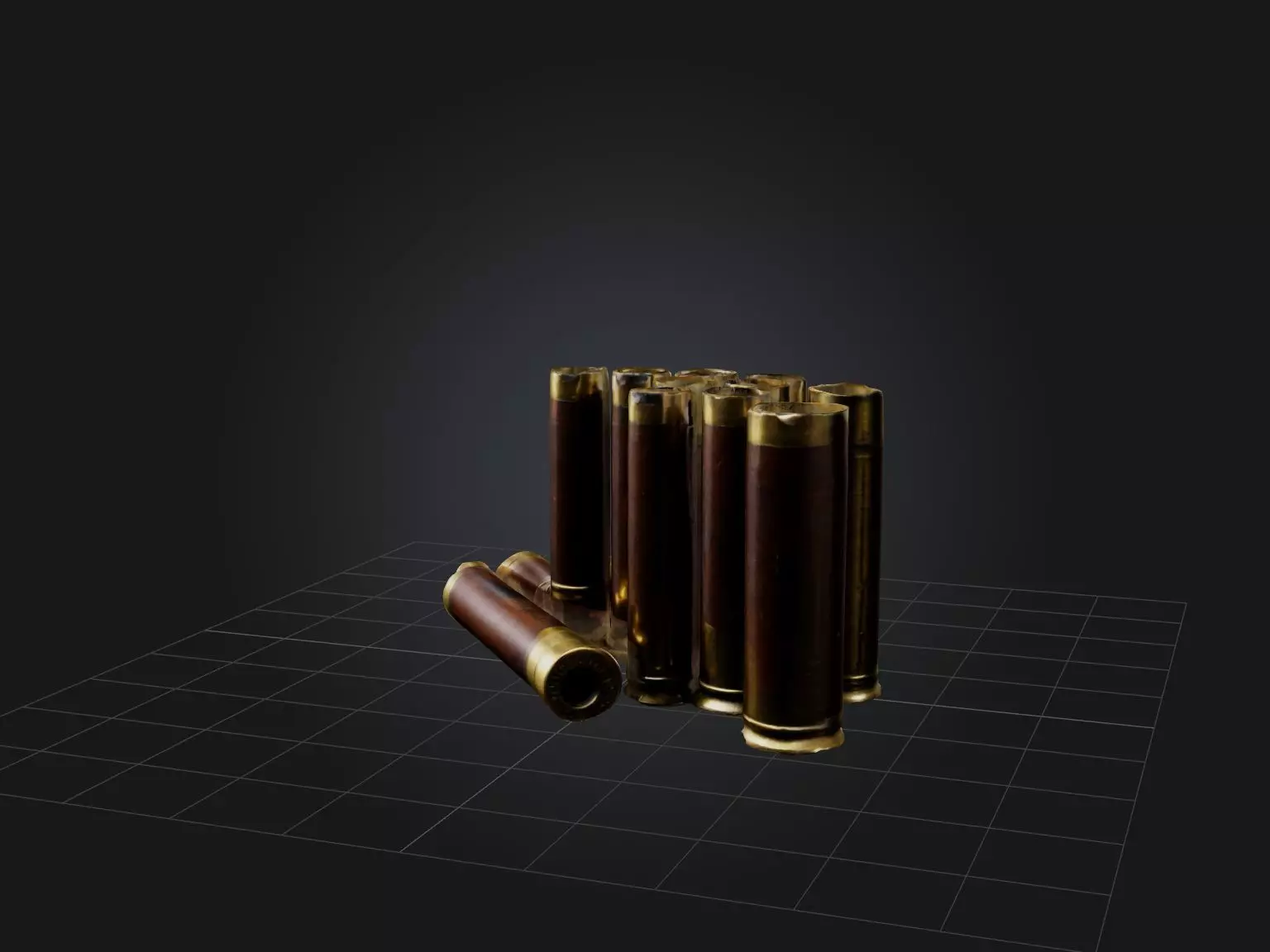 Rifle Shells Low-poly 3D model_0